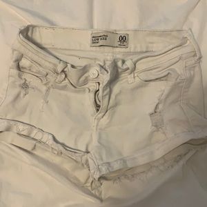 White jean shorts